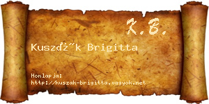 Kuszák Brigitta névjegykártya