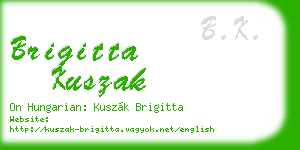 brigitta kuszak business card